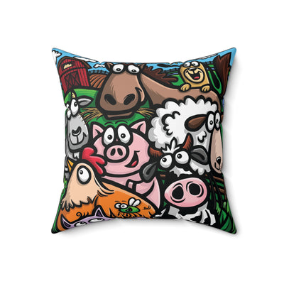 Barnyard Animals Square Pillow
