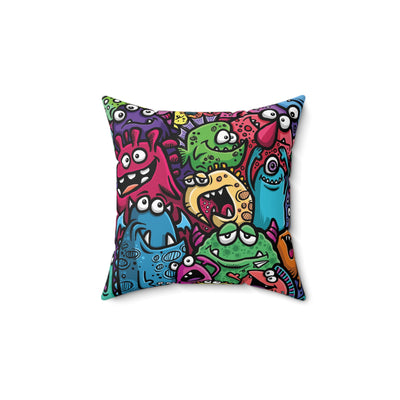 My Little Monsters Square Pillow