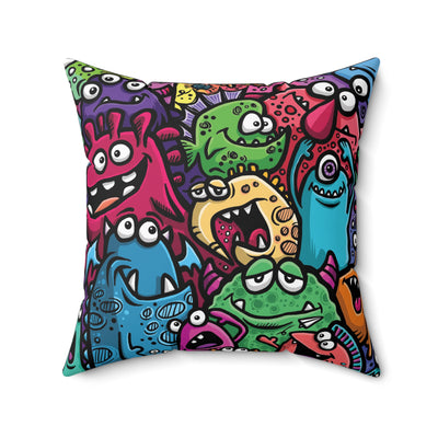 My Little Monsters Square Pillow