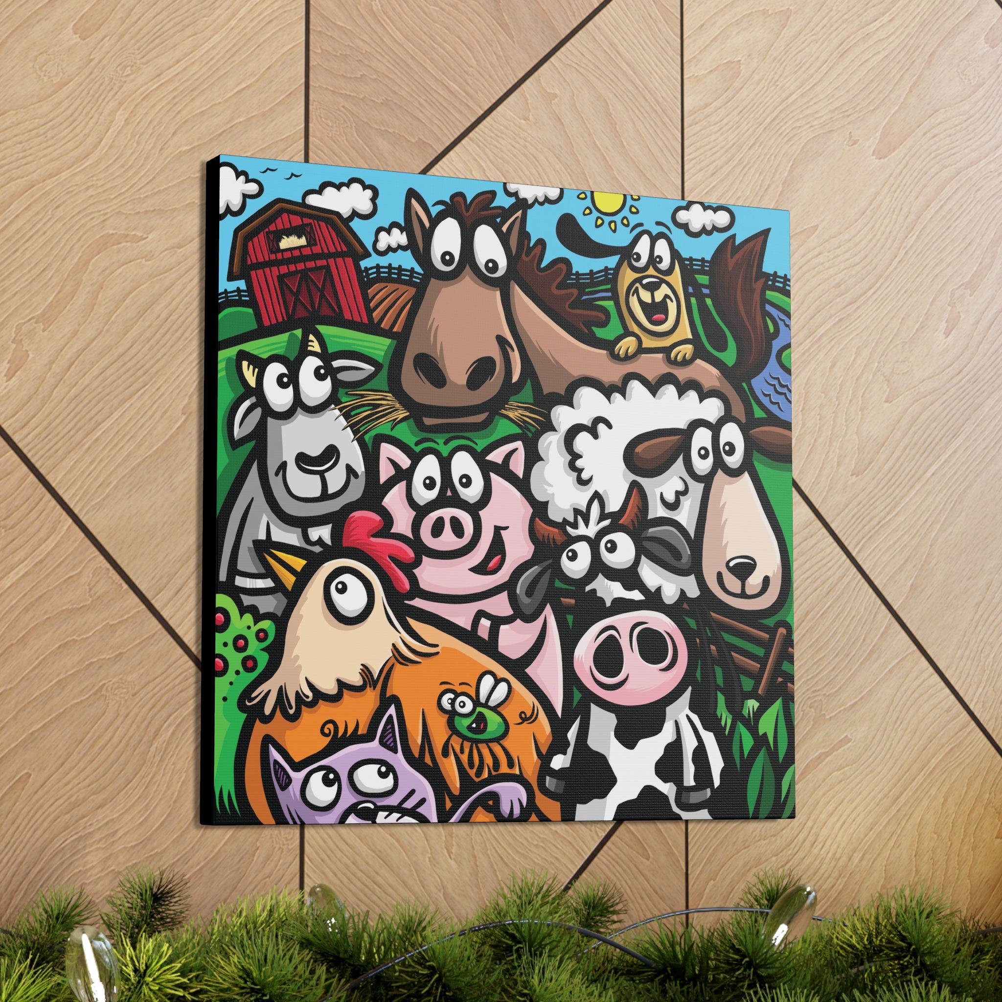Barnyard Animals Canvas Gallery Wrap