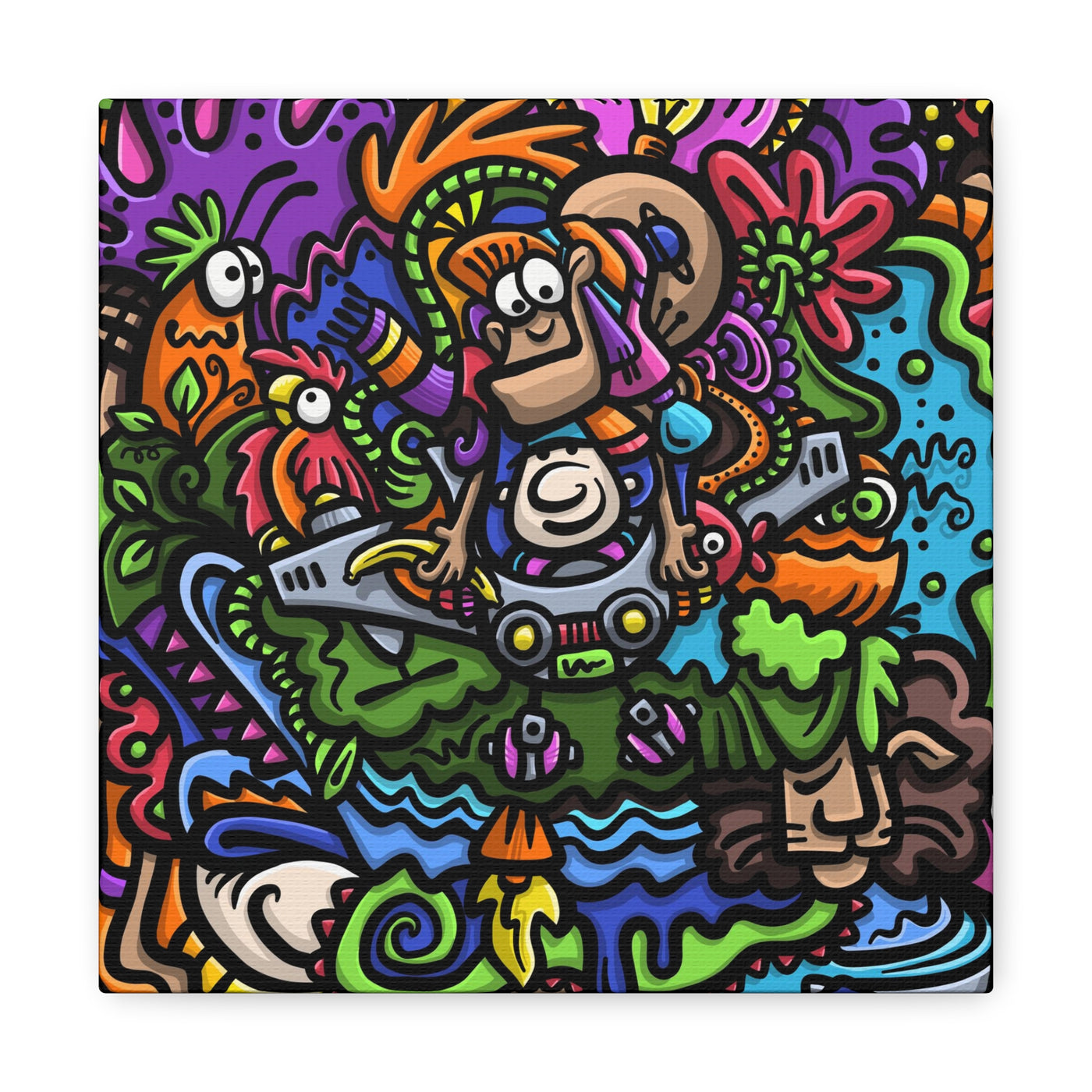 Monkey See Monkey Do Canvas Gallery Wrap