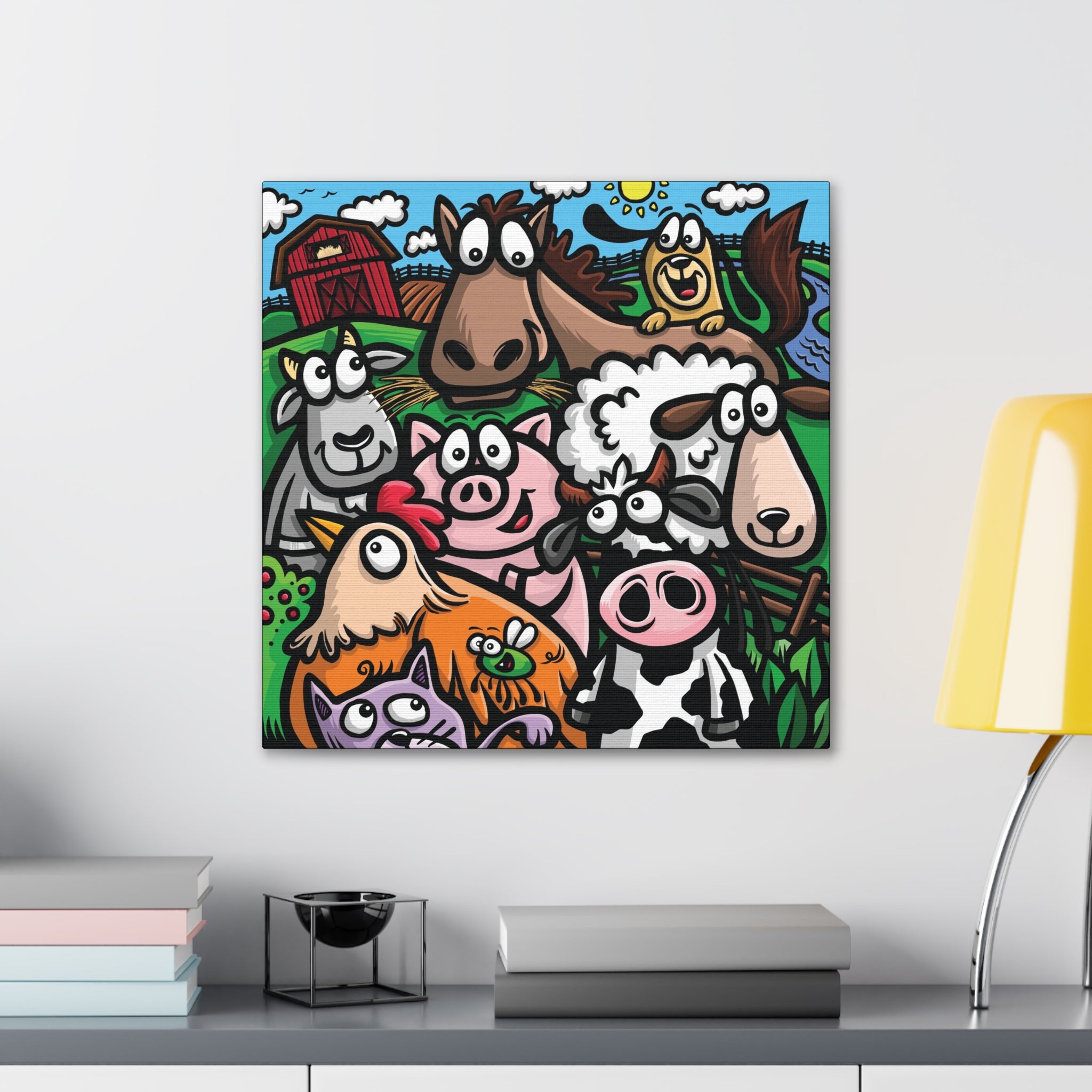 Barnyard Animals Canvas Gallery Wrap