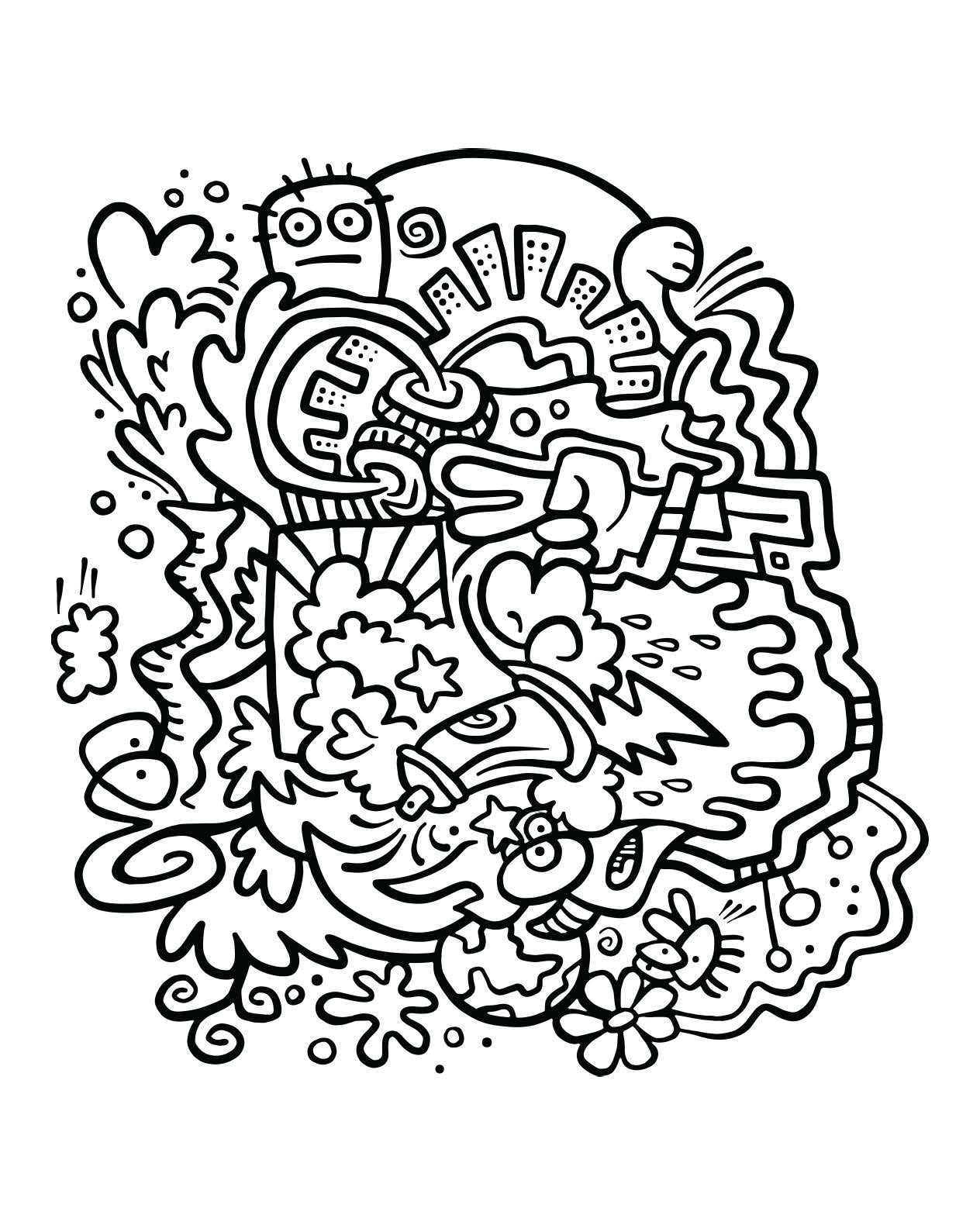 Crazy Coloring Pages — Illustration 5 Crazy Coloring Pages — Illustration 5