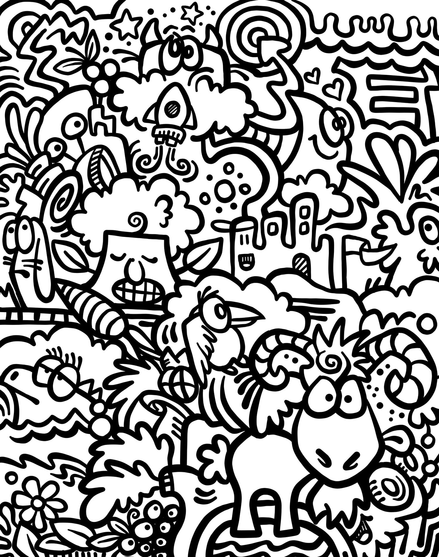 Crazy Pattern Colouring In Color Me Crazy Coloring Book – Volume 2 – Periwinkle Products