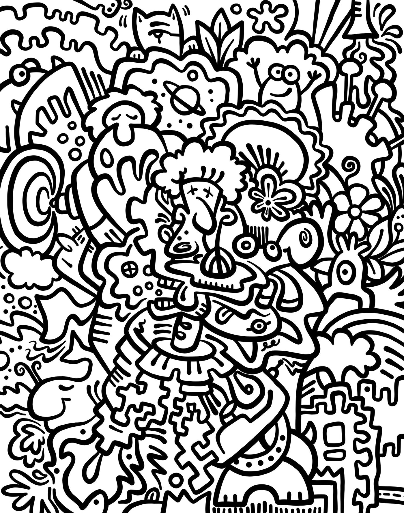 Crazy Pattern Colouring In Color Me Crazy Coloring Book – Volume 2 – Periwinkle Products