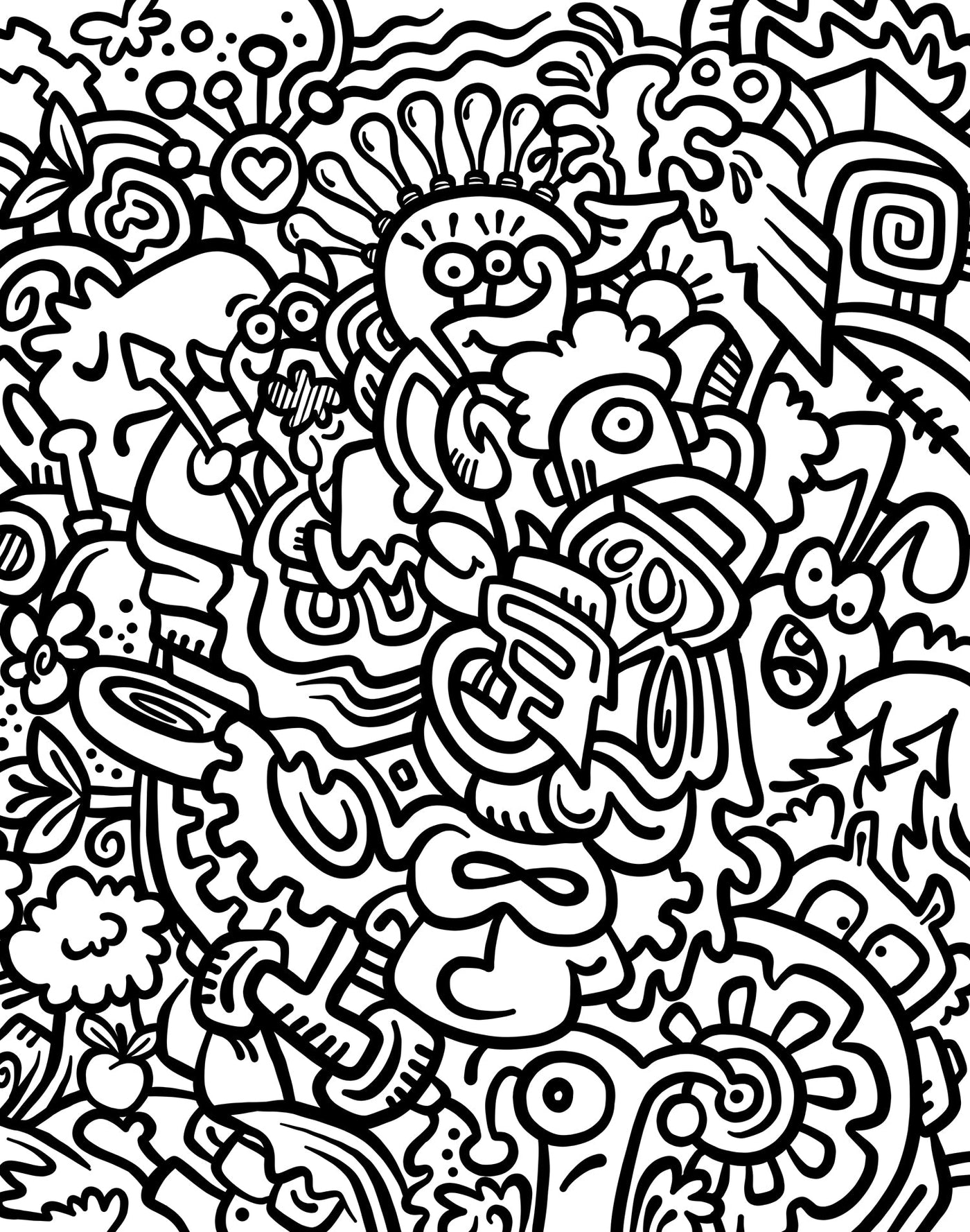 Crazy Pattern Colouring In Color Me Crazy Coloring Book – Volume 2 – Periwinkle Products