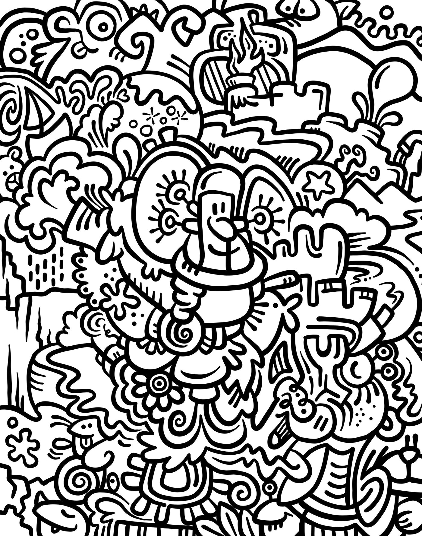 Crazy Pattern Colouring In Color Me Crazy Coloring Book – Volume 2 – Periwinkle Products