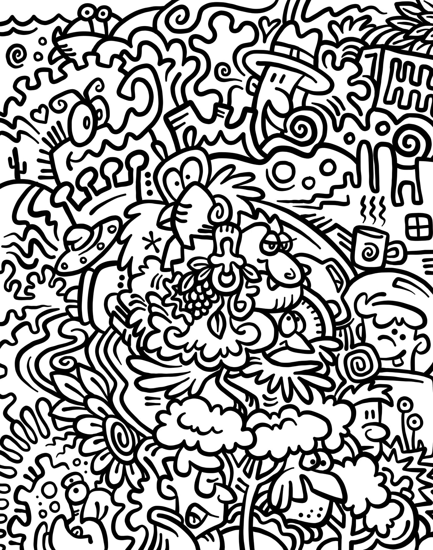 Crazy Pattern Colouring In Color Me Crazy Coloring Book – Volume 2 – Periwinkle Products