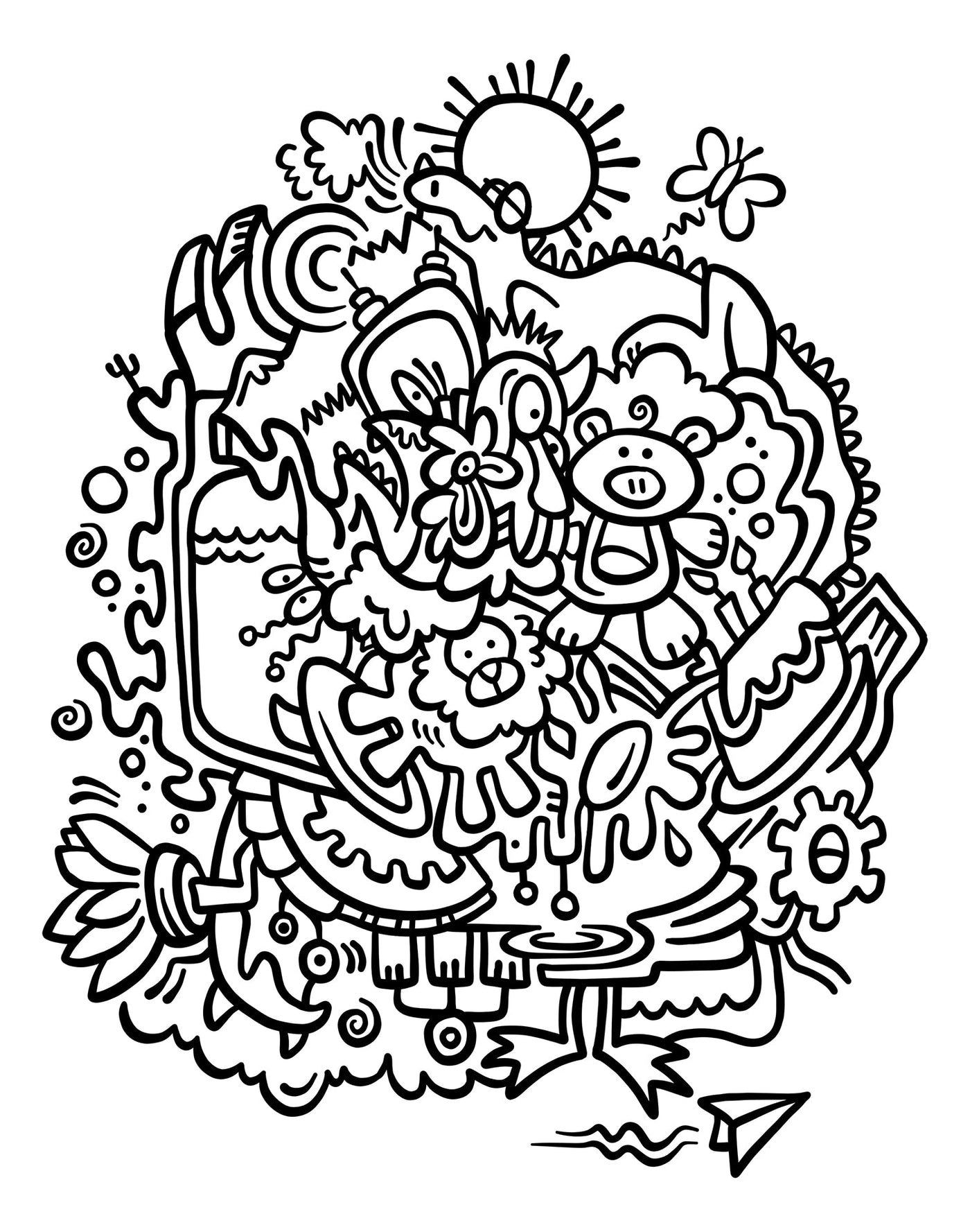 Crazy Pattern Colouring In Color Me Crazy Coloring Book – Volume 2 – Periwinkle Products