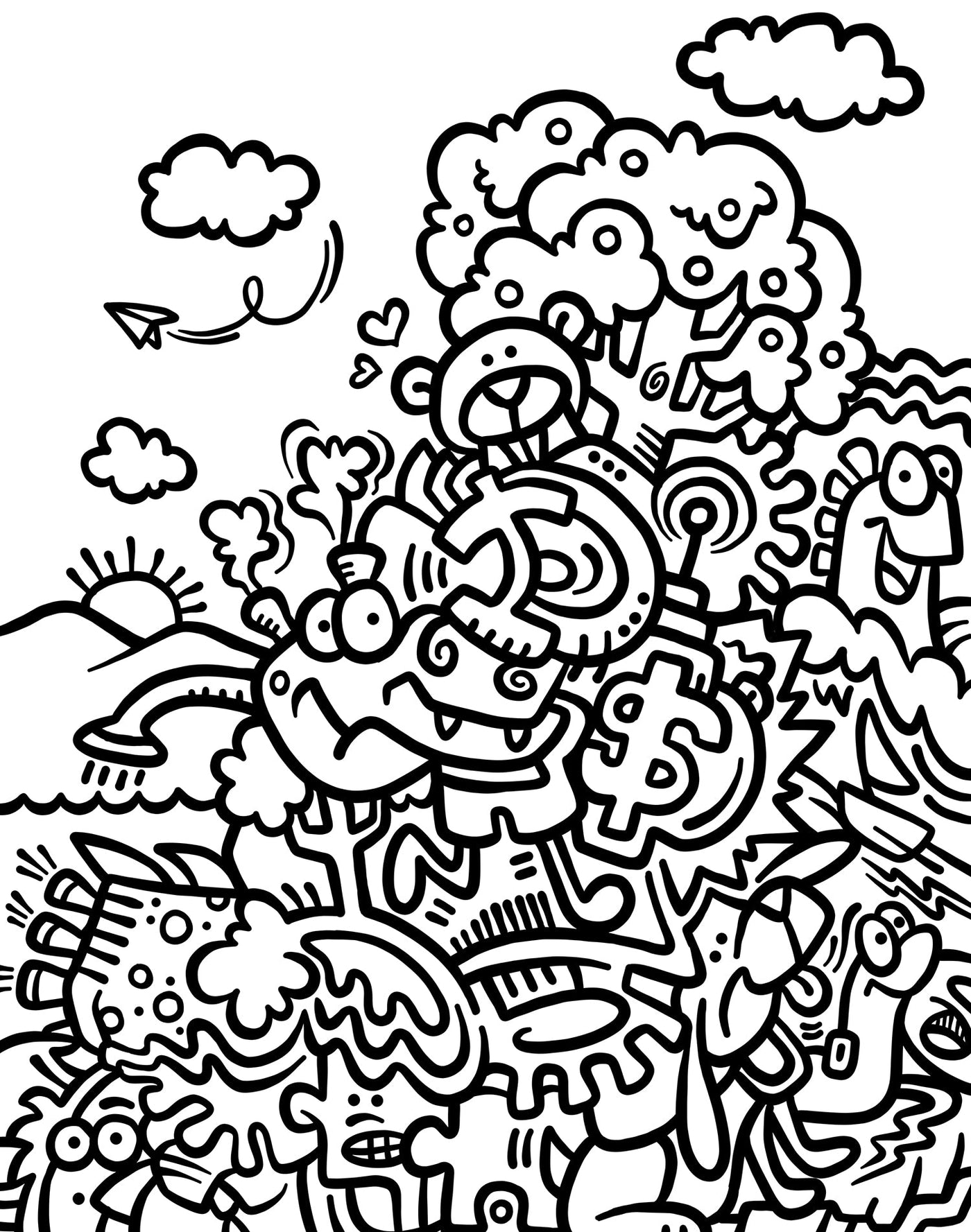 Crazy Pattern Colouring In Color Me Crazy Coloring Book – Volume 2 – Periwinkle Products