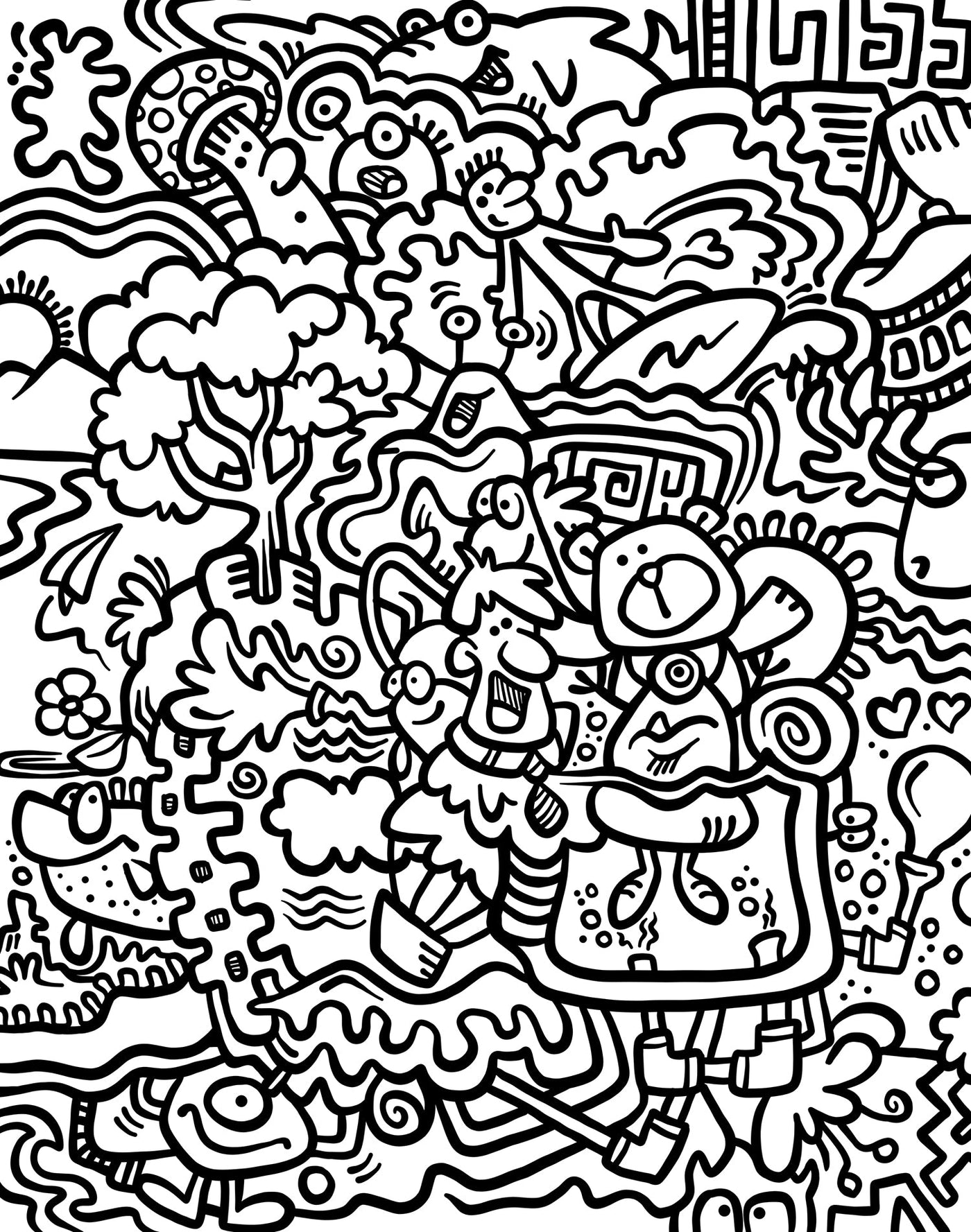 Crazy Pattern Colouring In Color Me Crazy Coloring Book – Volume 2 – Periwinkle Products