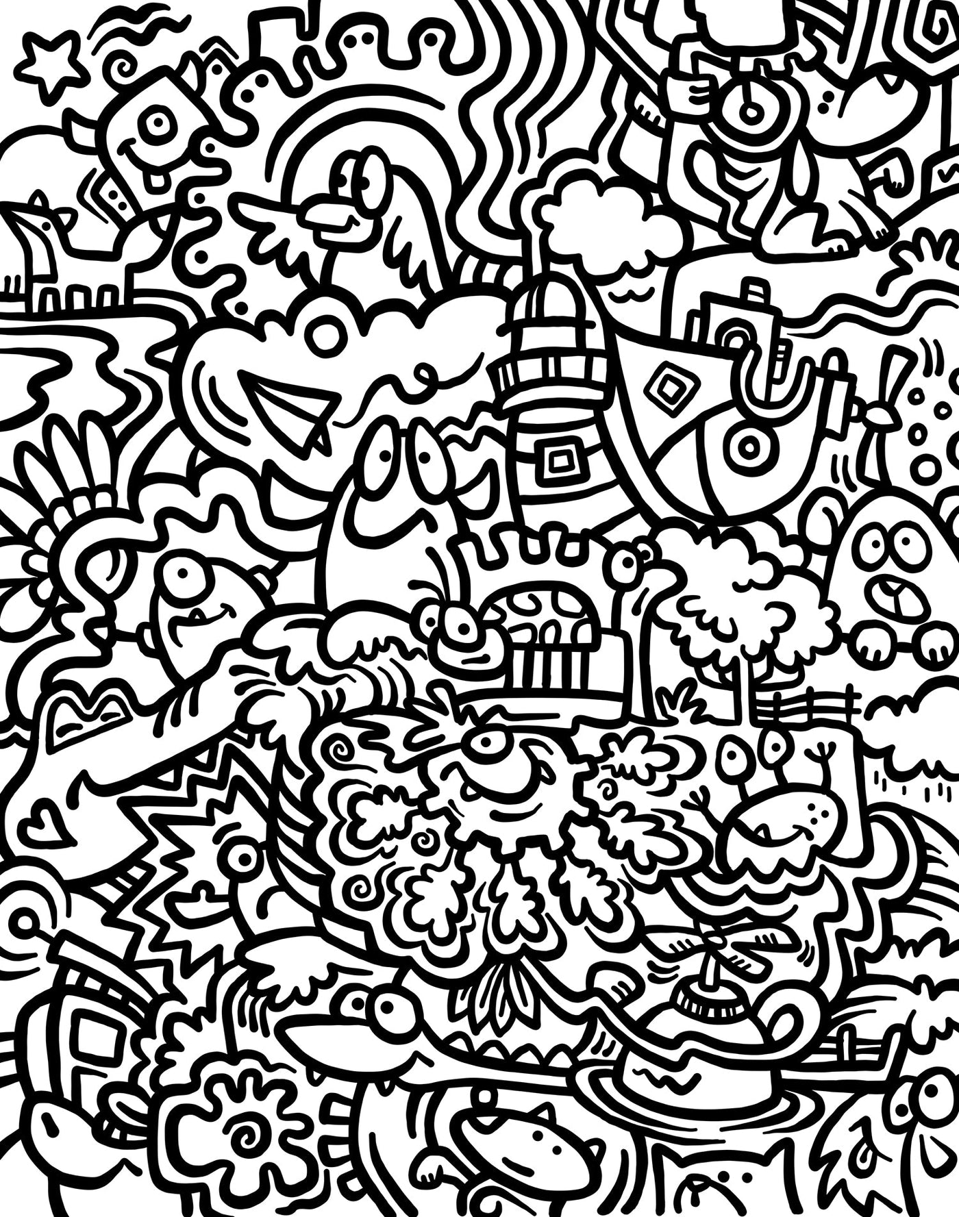 Crazy Pattern Colouring In Color Me Crazy Coloring Book – Volume 2 – Periwinkle Products