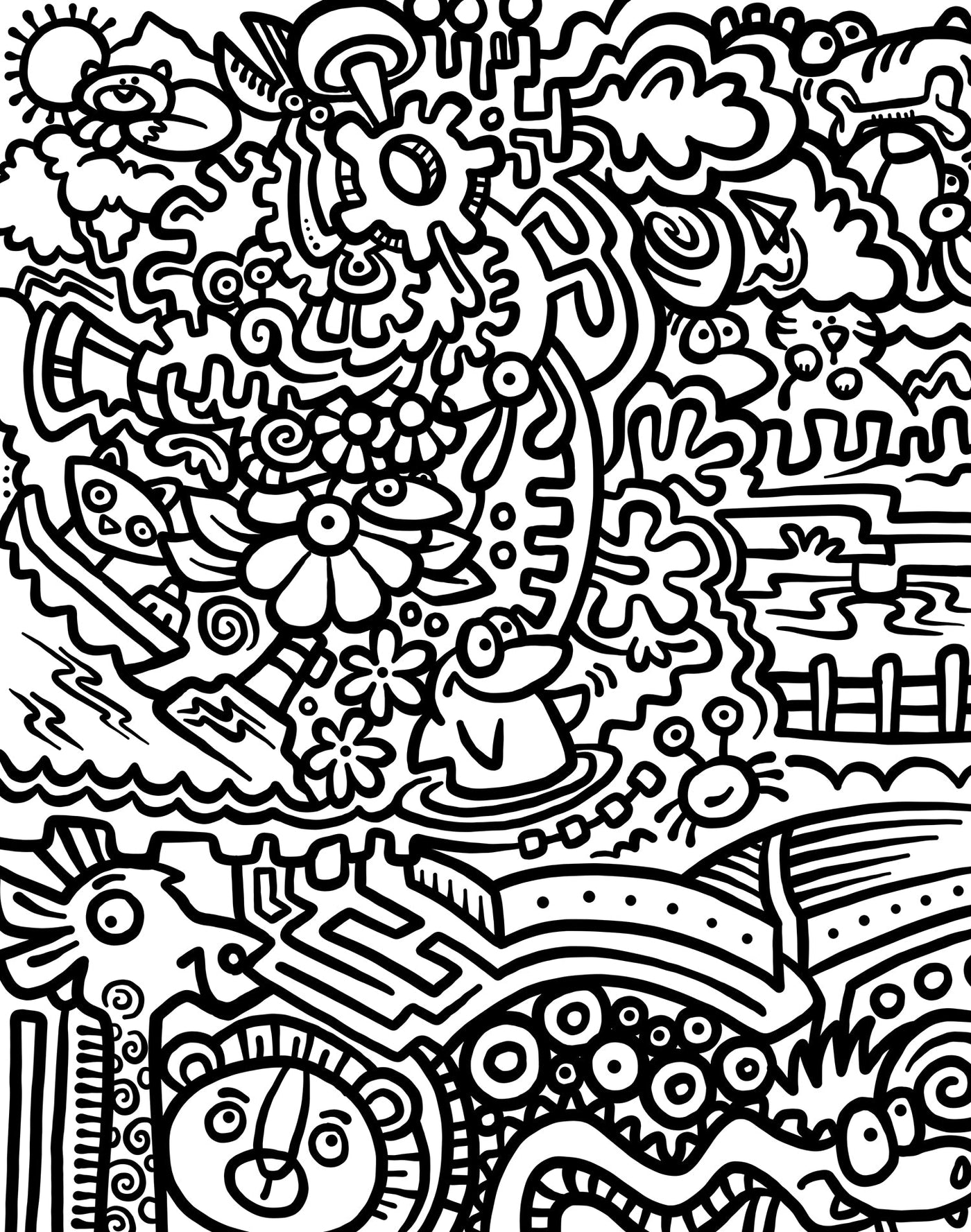 Crazy Pattern Colouring In Color Me Crazy Coloring Book – Volume 2 – Periwinkle Products