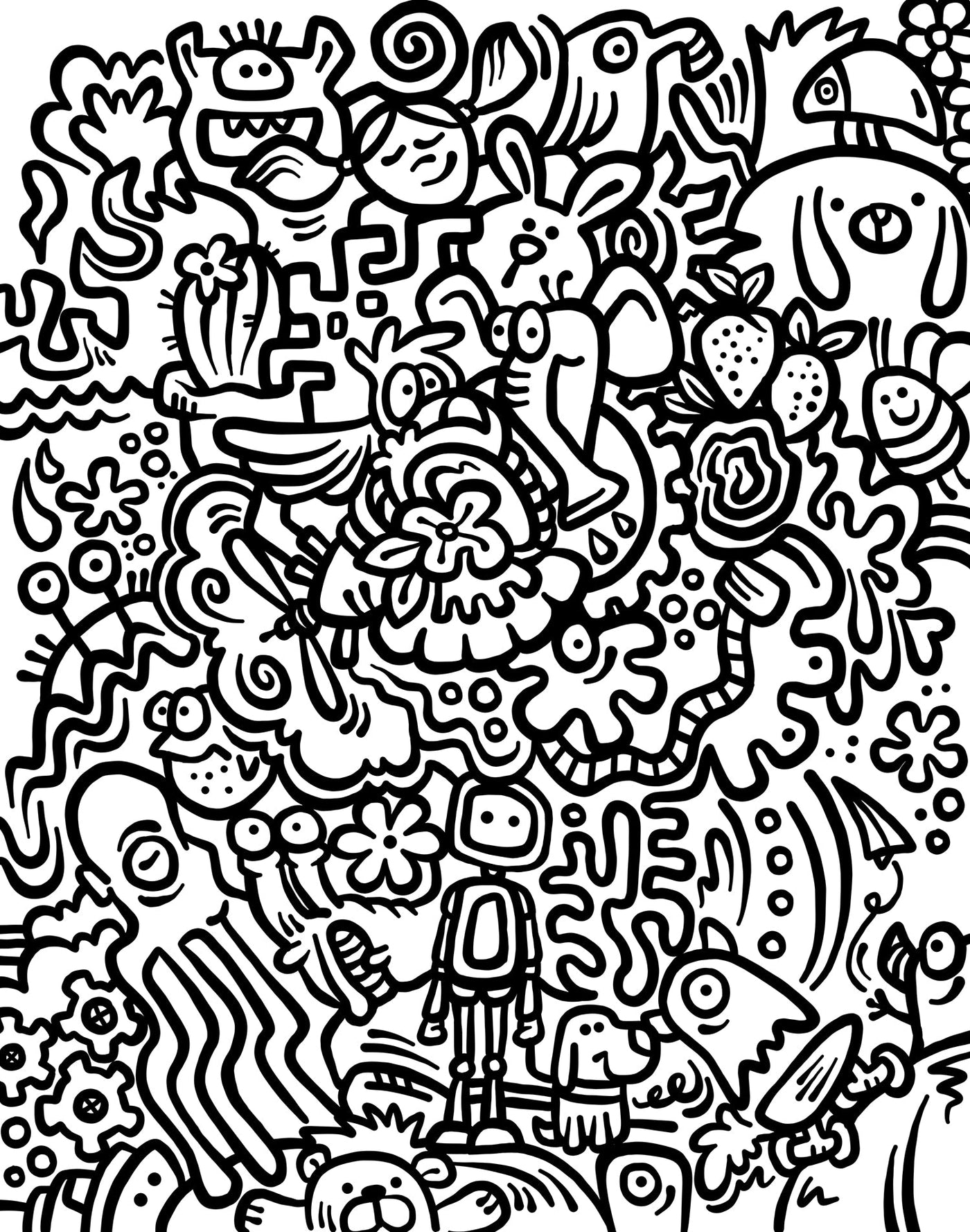 Crazy Pattern Colouring In Color Me Crazy Coloring Book – Volume 2 – Periwinkle Products